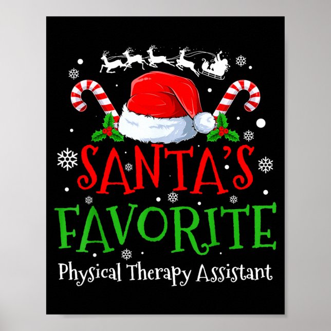 Poster Santa's Favorite Physical Therapy Istant Christmas (Frente)