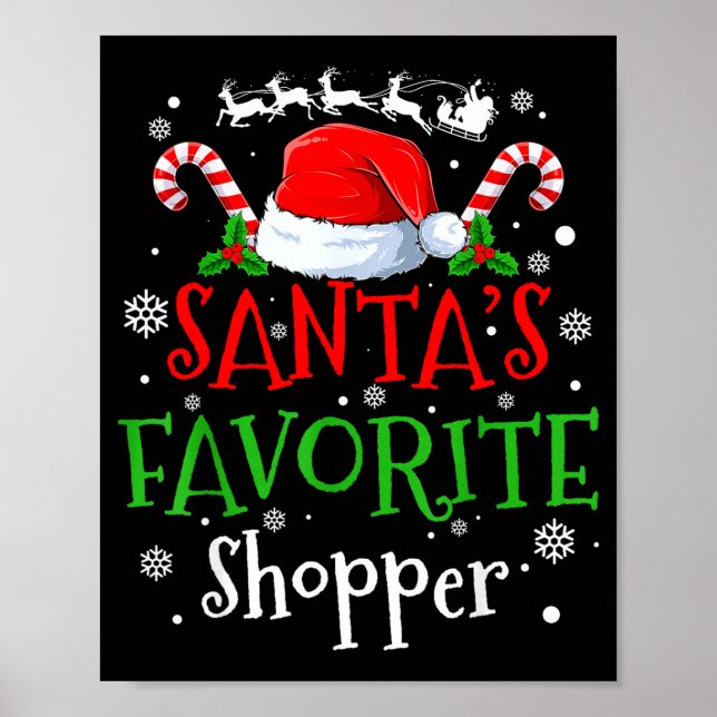 Poster Santa's Favorite Shopper Christmas Party  (Frente)