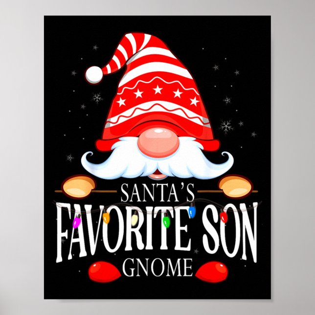 Poster Santas Favorite Son Gnome Matching Christmas Paja  (Frente)