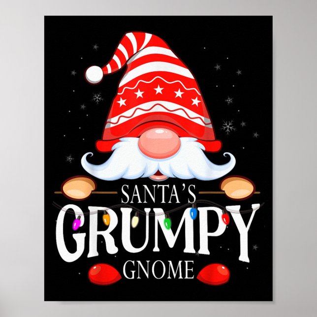 Poster Santa's Mpy Gnome Matching Christmas Pajama  (Frente)