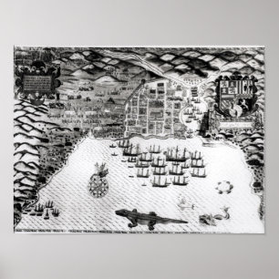 Poster Santiago, Cabo Verde, 1589 2