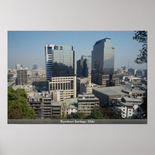Pôster Santiago do centro, o Chile