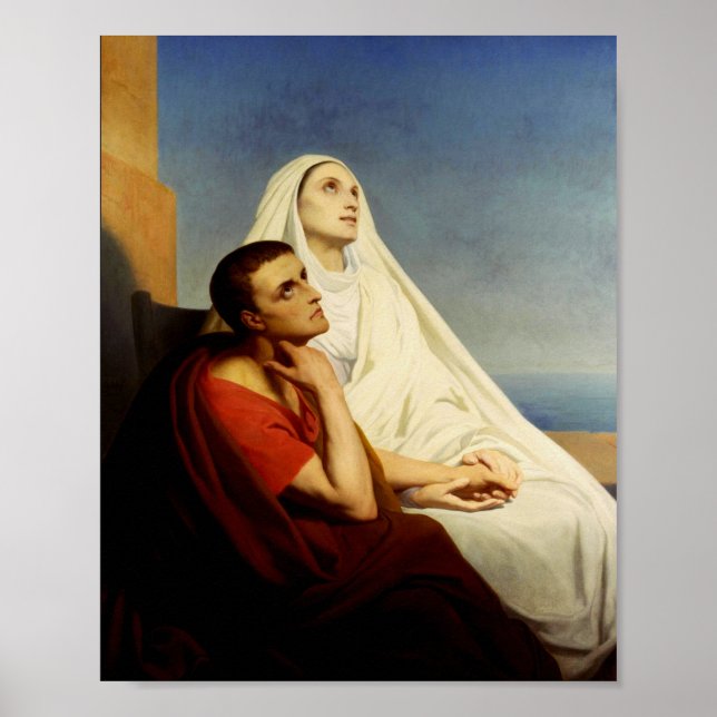 Poster Santo Agostinho e Santa Mônica (Frente)