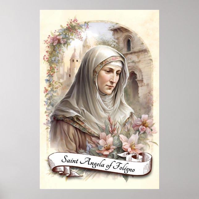 Poster Santo Angela do Foligno (Frente)