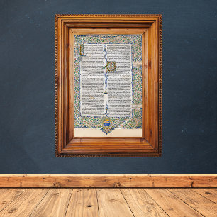 Poster Santo Augustine, Cidade de Deus Manuscrito Medieva