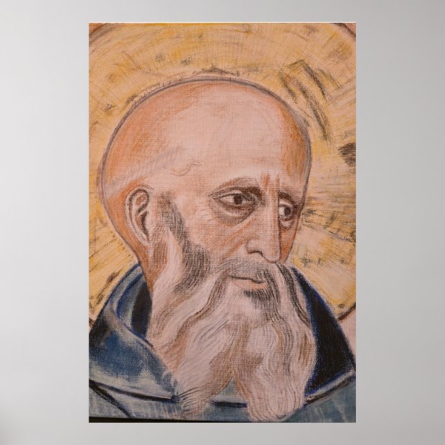 Poster Santo Benedito de Núrsia (Frente)