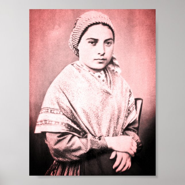 Poster Santo Bernadette Soubirous quando criança (Frente)