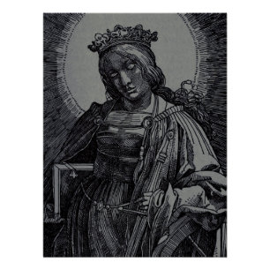 Pôster Santo Catherine de Alexandria, por Lucas van Leyde
