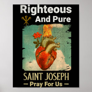 Poster Santo Católico José, Padroeiro dos Pais, Reze