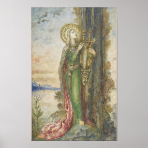 Poster Santo Cecilia Por Gustav Moreau