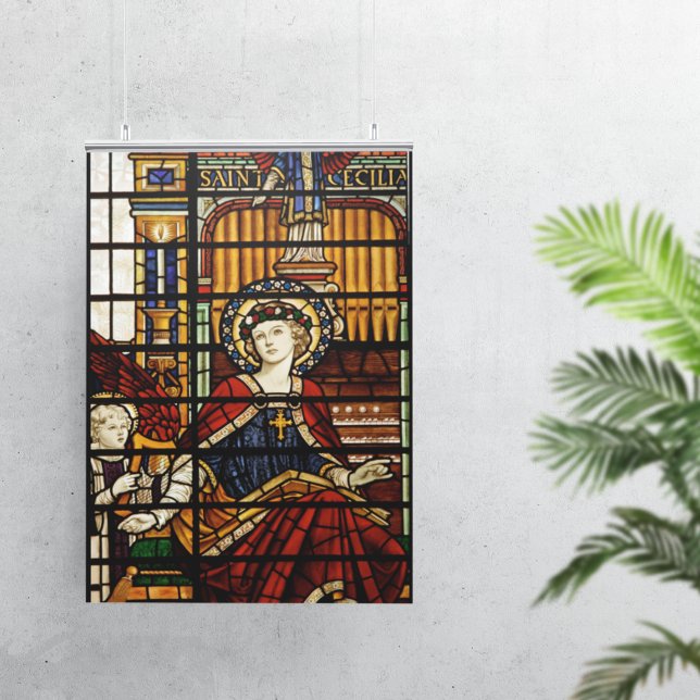 Poster Santo Cecilia StainGlass (Criador carregado)
