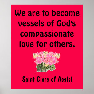 Poster Santo Clare de Assisi
