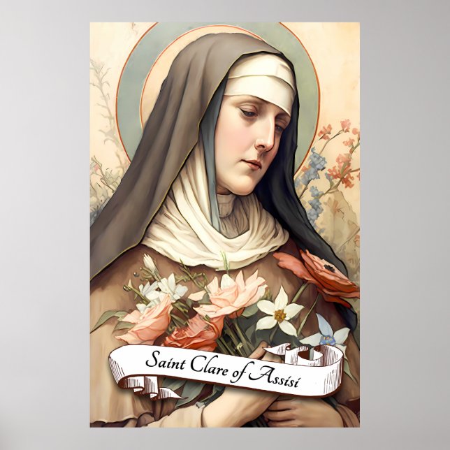 Poster Santo Clare de Assisi (Frente)