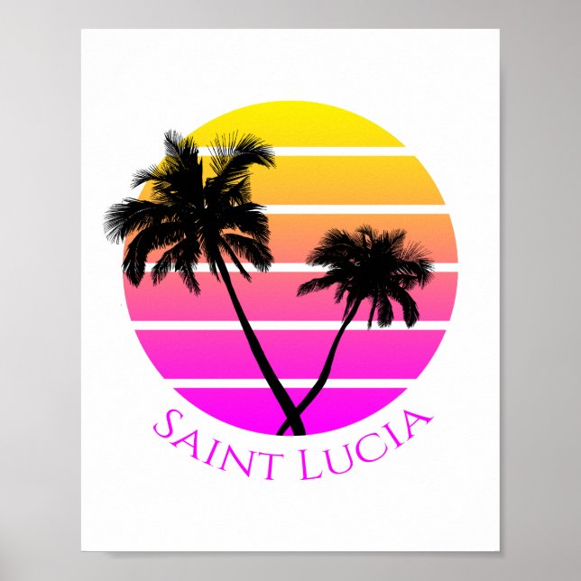 Poster Santo das Palmeiras de Retro Beach, Lúcia (Frente)
