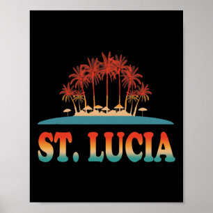 Poster Santo de Camisa Lúcia Rua retrô Caribe S