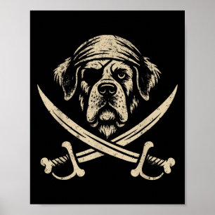 Poster Santo de Taxa de Vintagem Bernard Crossbones Cacho