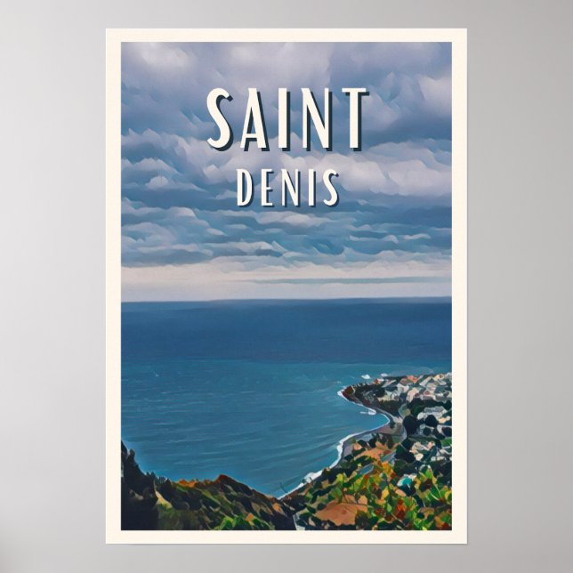 Poster Santo-Denis (La Réunion) Foto Vintage (Frente)