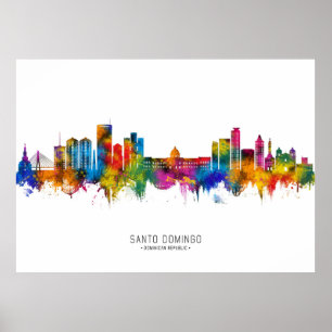 Poster Santo Domingo República Dominicana Skyline