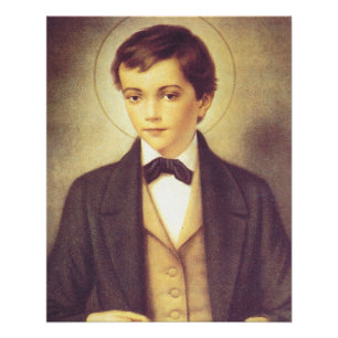 Pôster Santo Dominic Savio estudante de John Bosco