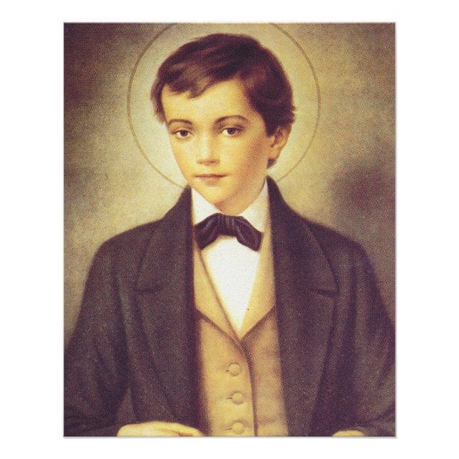 Pôster Santo Dominic Savio estudante de John Bosco (Frente)