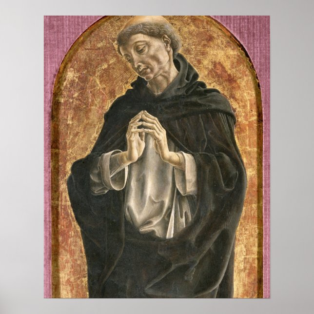Pôster Santo Dominic (tempera no painel) (Frente)