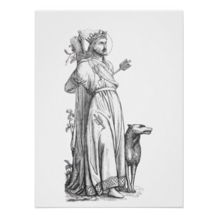 Pôster Santo Edmund, o rei mártir dos ângulos orientais