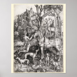 Poster Santo Eustace Engrave por Albrecht Durer