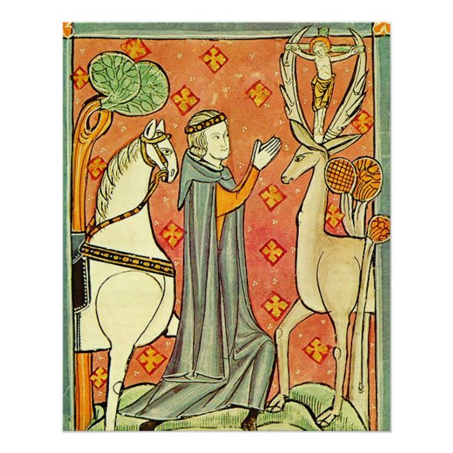 Pôster Santo Eustachius Apóstolo dos Ardenes (Frente)