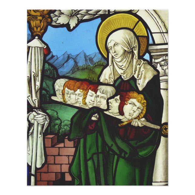 Pôster Santo Felicitas e os chefes de seus sete filhos (Frente)