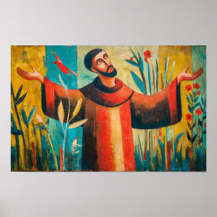 Poster Santo Francis em Louvor à Criação