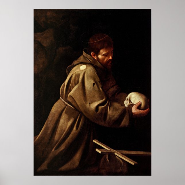 Poster Santo Francis na oração (Frente)