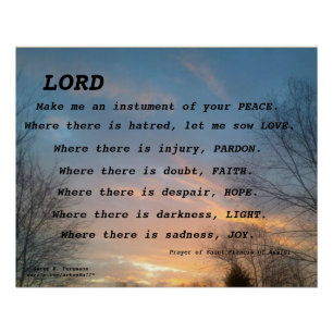 PÔSTER SANTO FRANCIS PRAYER GLOSSY POSTER