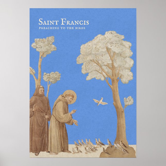 Poster Santo Francis pregando às aves CC1167 (Frente)