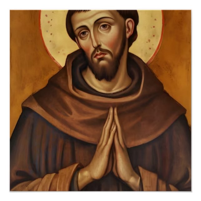 Pôster Santo Francisco de Assis – Fé Inspiradora  (Frente)