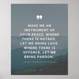 Poster Santo Francisco de Assis, Oração pela Paz