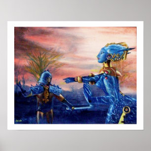 POSTER SANTO GEORGE E DRAGÃO ALIENÍGENA