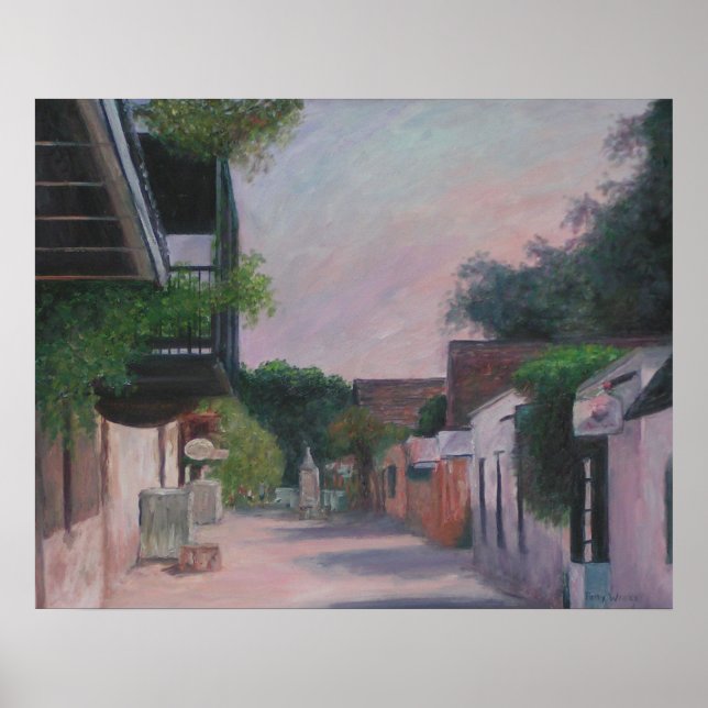 Poster Santo George Street em Santo Augustine, Flórida (Frente)