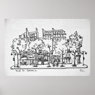 Poster Santo-Germain-des-Pres  Paris, França