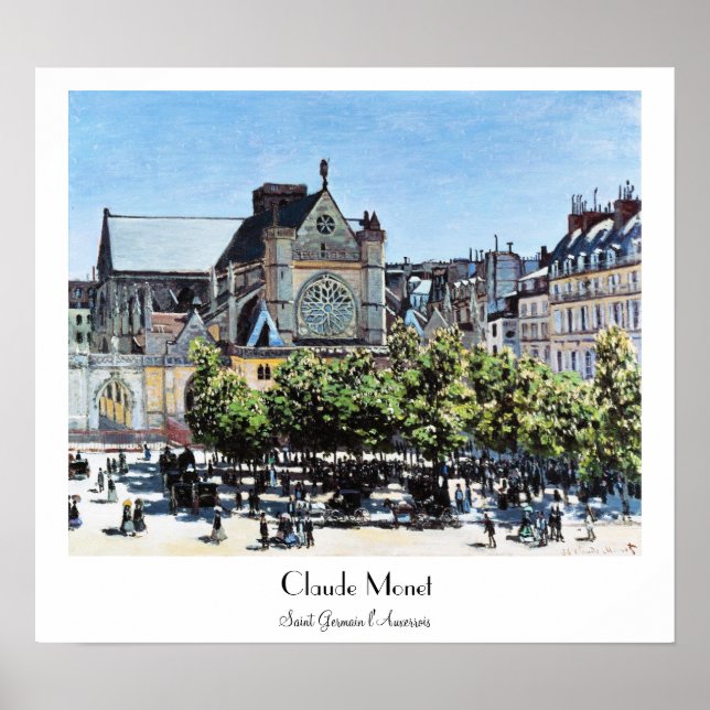 Poster Santo Germain l'Auxerrois Claude Monet (Frente)