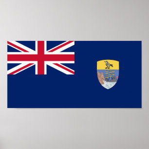 Poster Santo Helena Flag