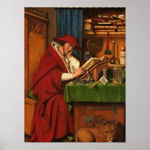 Poster Santo Jerome em seu Estudo, 1435 por Jan van Eyck