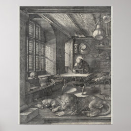 Poster Santo Jerome em seu estudo por Albrecht Durer