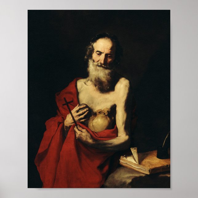Poster Santo Jerome por Jusepe de Ribera (Frente)