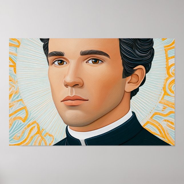 Poster Santo João Neumann: Pastor de Fé e Serviço (Frente)