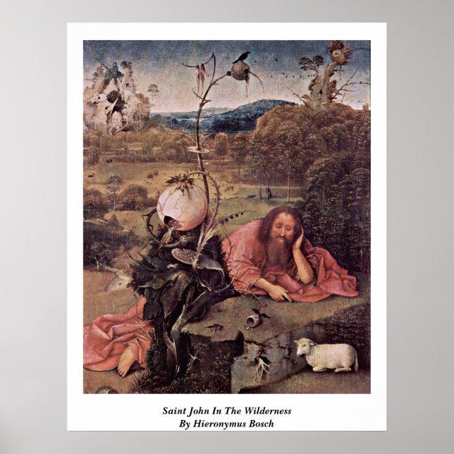 Poster Santo John Na Selvagem Por Hieronymus Bosch (Frente)
