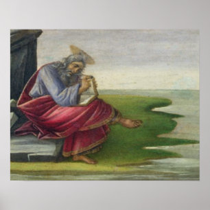 Poster Santo John, o Divino sobre Patmos, Escrevendo o Li