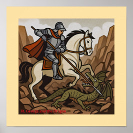 Poster Santo Jorge mata o Dragão - Doudou, Mons