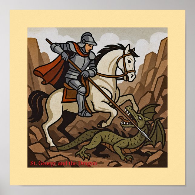 Poster Santo Jorge mata o Dragão - Doudou, Mons (Frente)