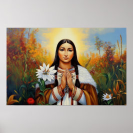 Poster Santo Kateri Tekakwita