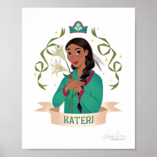 Poster Santo Kateri Tekakwita Art